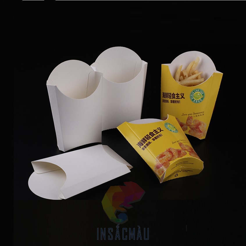 Hộp đựng khoai tây chiên bằng giấy Ivory