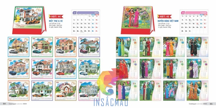 Mẫu lịch để bàn độc quyền cao cấp, đẹp mắt