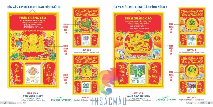 Mẫu lịch bloc độc quyền đẹp, nhiều kiểu dáng