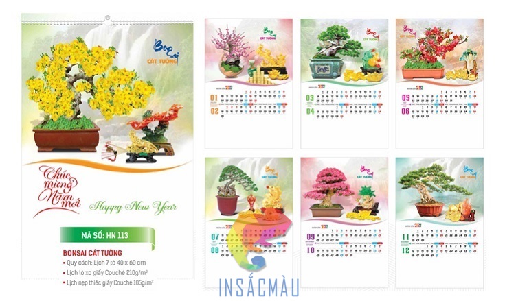 Mẫu lịch treo tường độc quyền