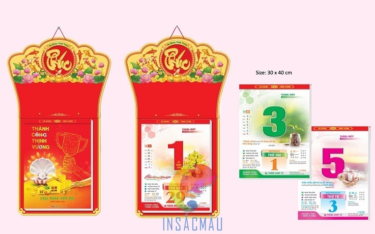 Mẫu lịch bloc độc quyền cao cấp
