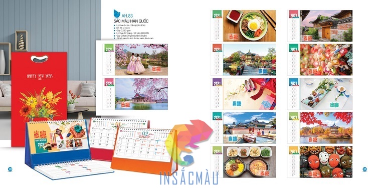 Mẫu lịch để bàn độc quyền thiết kế theo yêu cầu