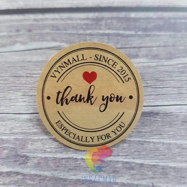Mẫu tem nhãn giấy thank you