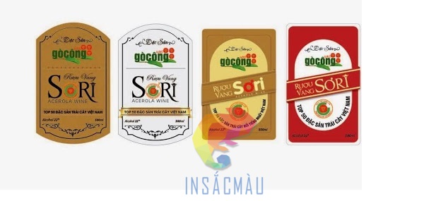 Các mẫu tem nhãn giấy nhiều màu sắc