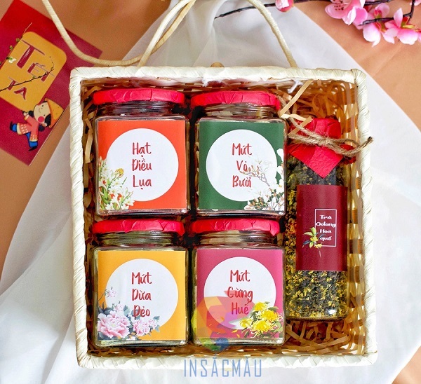 Mẫu tem nhãn giấy mùa tết nhiều màu sắc