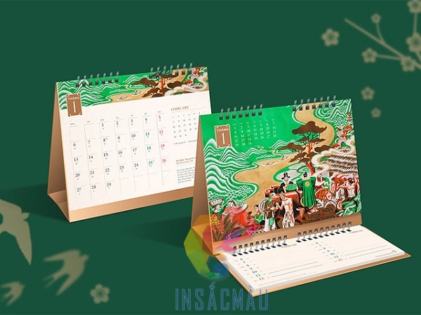 Công nghệ in và kỹ thuật gia công lịch tại công ty In Sắc Màu
