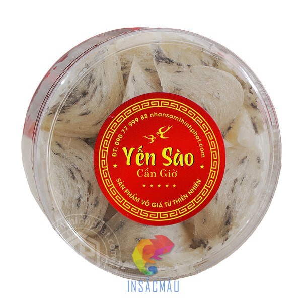 Mẫu tem dán nắp yến sào
