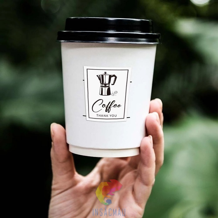 Mẫu tem coffee dán ly