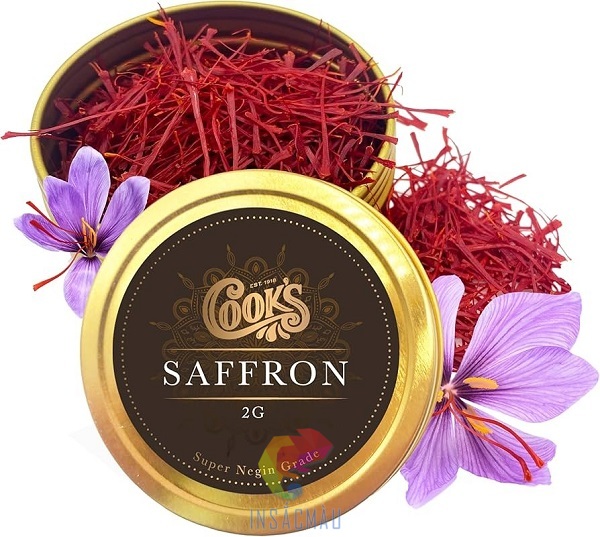 Mẫu tem nhãn saffron thiết kế sang trọng, ấn tượng