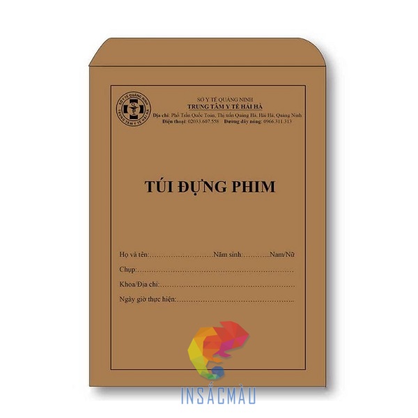Bao Thư X Quang 22 Mẫu bao thư X quang, túi đựng phim bằng giấy KraftMẫu bao thư X quang, túi đựng phim bằng giấy Kraft
