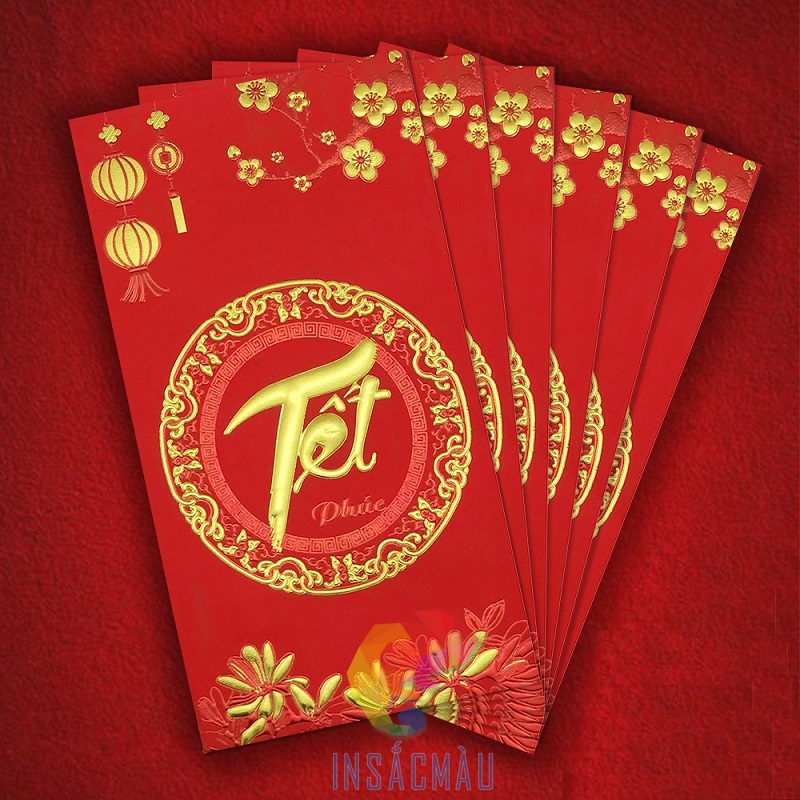 In Bao Lì Xì Ép Kim 6 in bao lì xì ép kim