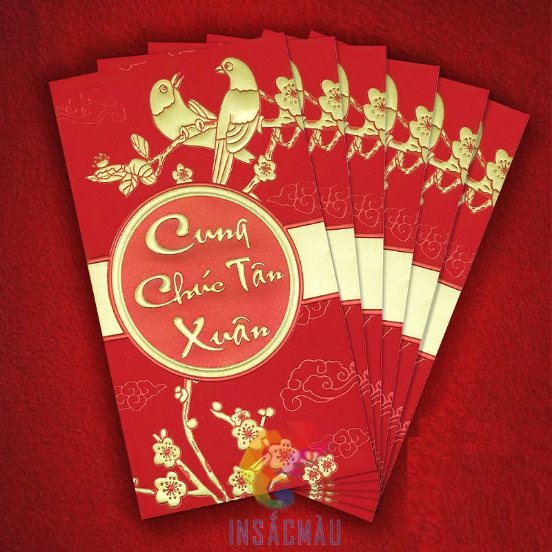 Các loại chất liệu giấy dùng in bao lì xì ép kim