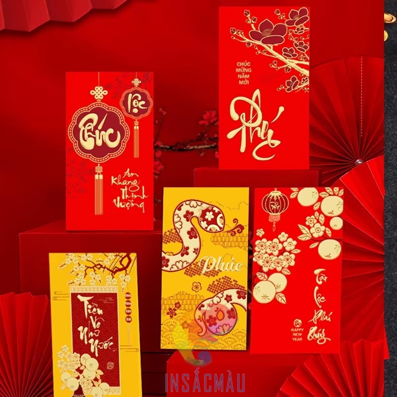 Công nghệ in bao lì xì ép kim tại In Sắc Màu