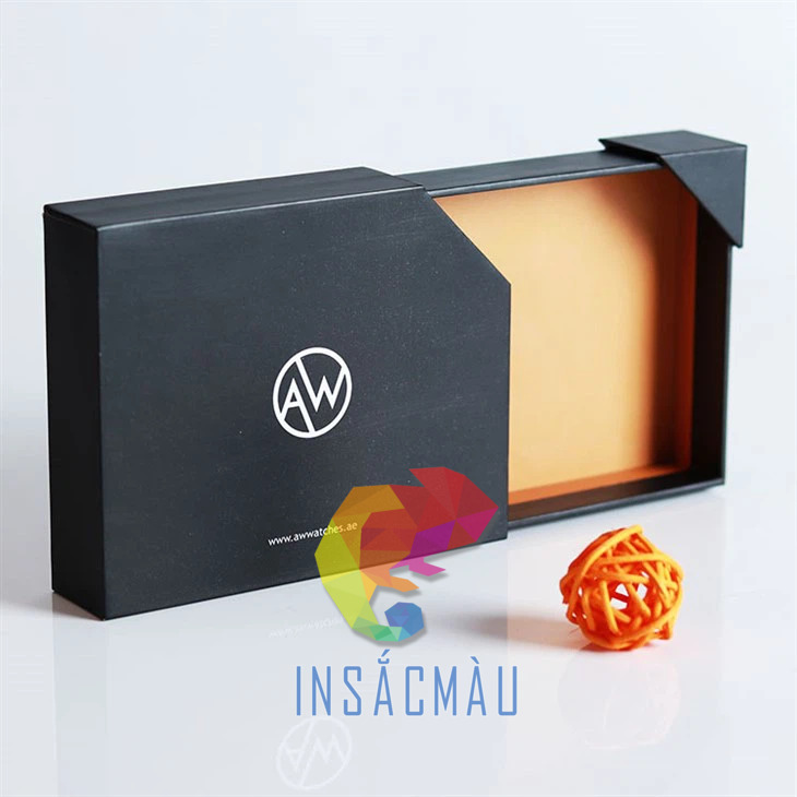 Mẫu hộp giấy in logo dạng ngăn kéo