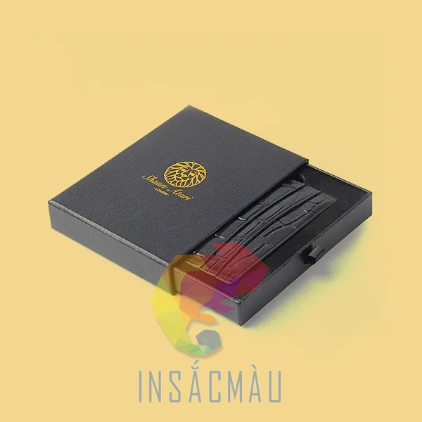 Mẫu hộp giấy đựng ví in logo