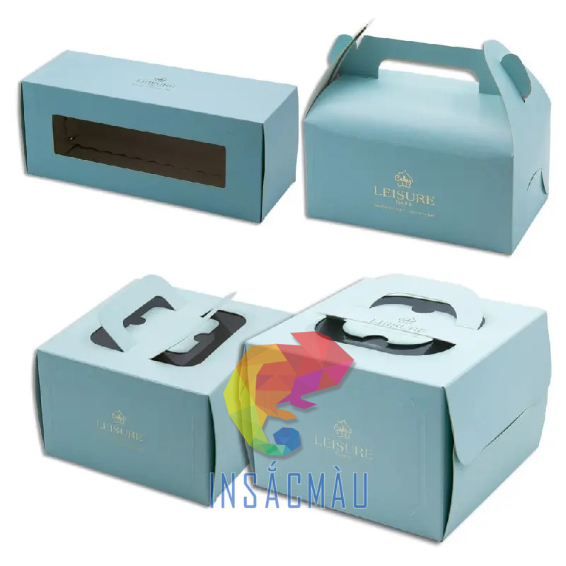 Mẫu hộp bánh kem in logo