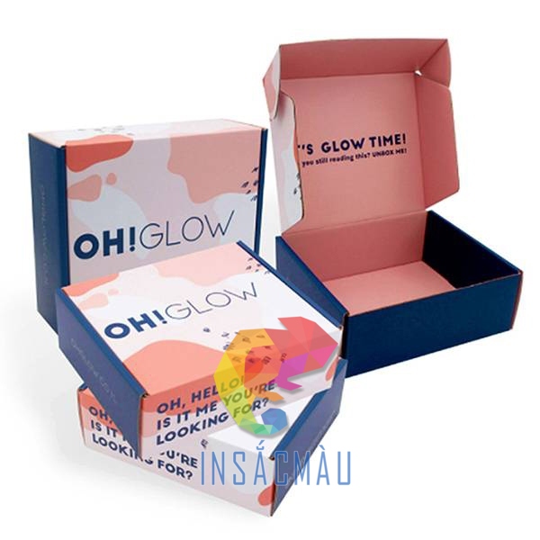 Mẫu hộp giấy nắp gập in logo