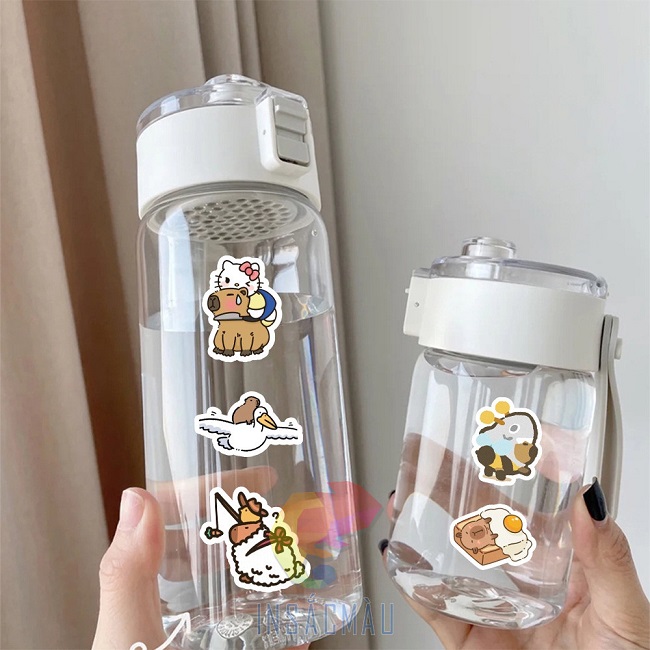 Mẫu sticker trang trí bình đựng nước