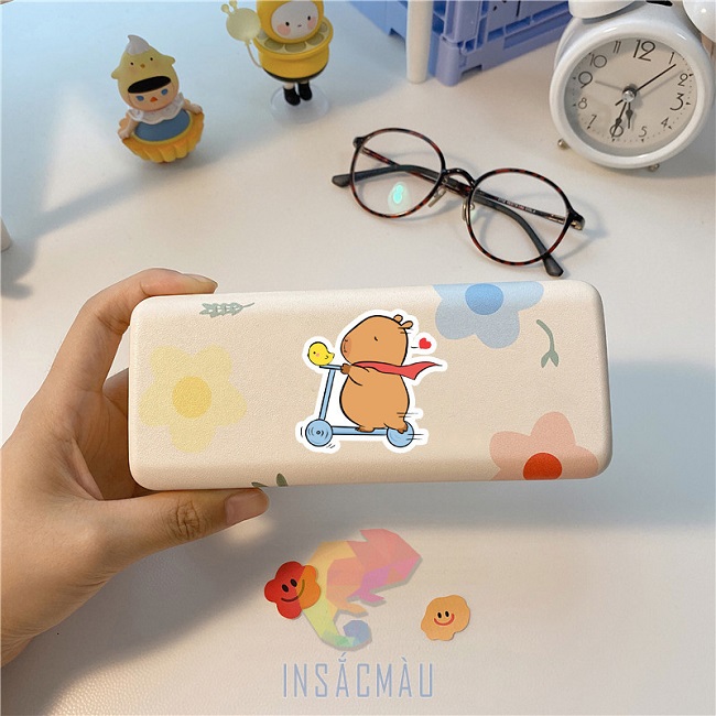 Mẫu sticker trang trí hộp đựng mắt kính
