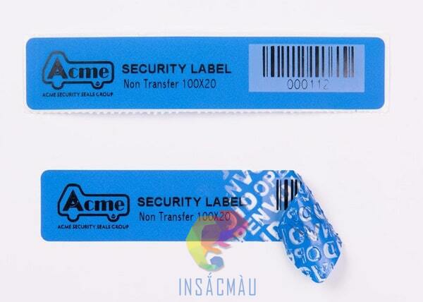 Mẫu tem decal vỡ dạng dai hình chữ nhật