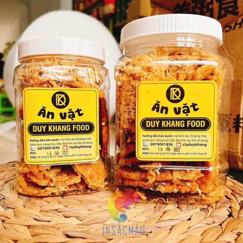 Mẫu tem dán hũ đựng cơm cháy