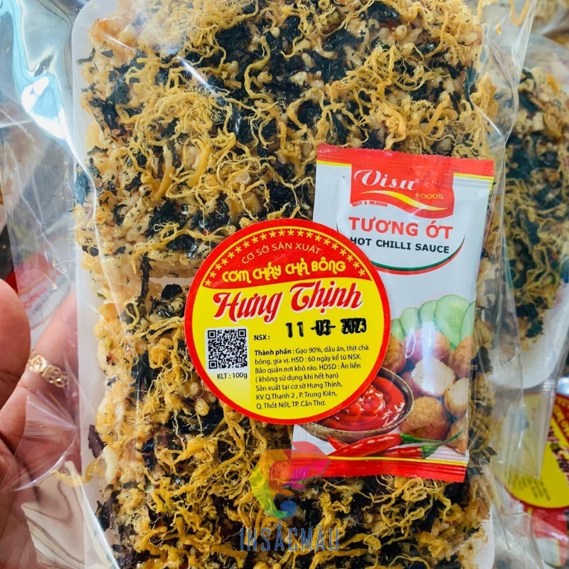 Mẫu tem cơm cháy rong biển