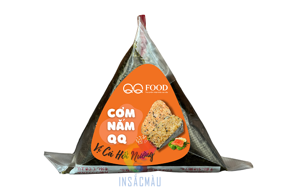 Mẫu tem cơm nắm thiết kế theo yêu cầu