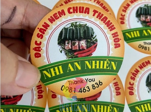 Các chất liệu in tem nhãn nem chua phổ biến