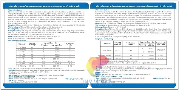 Mẫu tem phụ sữa bột bằng decal nhựa