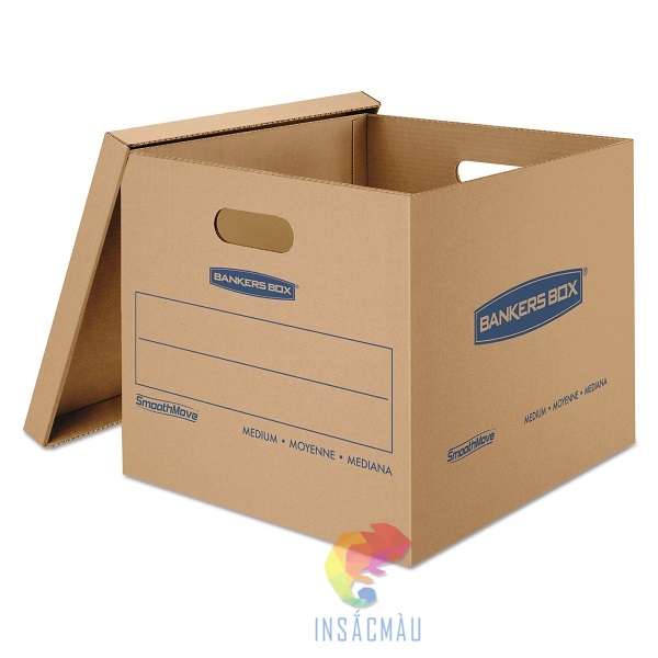 Mẫu thùng giấy carton đựng hồ sơ nắp rời