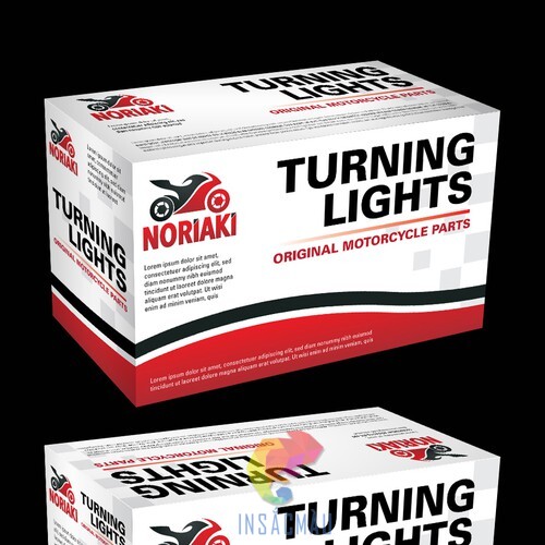 Mẫu thùng carton đựng phụ tùng xe mô tô bồi sang trọng