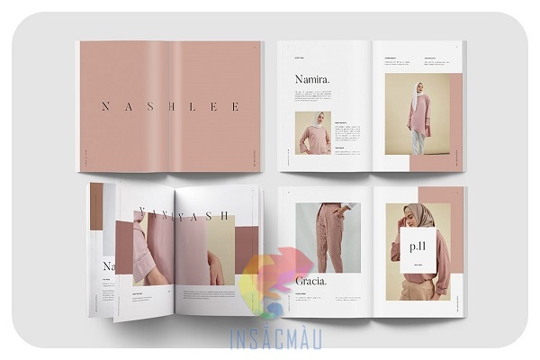 Mẫu catalogue thời trang đẹp, tone màu nhẹ nhàng