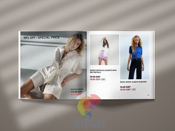 Mẫu catalogue thời trang khổ vuông