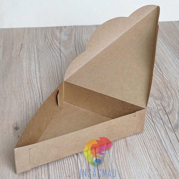 Mẫu hộp giấy kraft hình tam giác