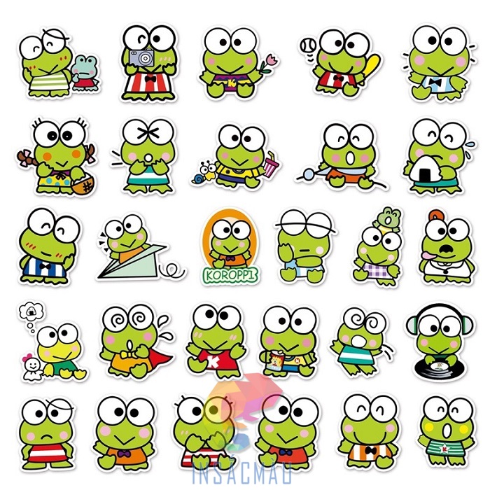 Mẫu sticker con ếch xanh dễ thương