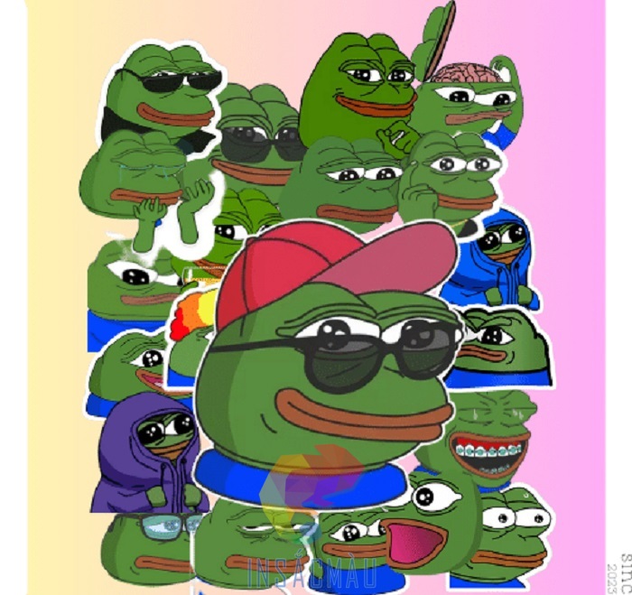 Mẫu sticker ếch xanh cool ngầu