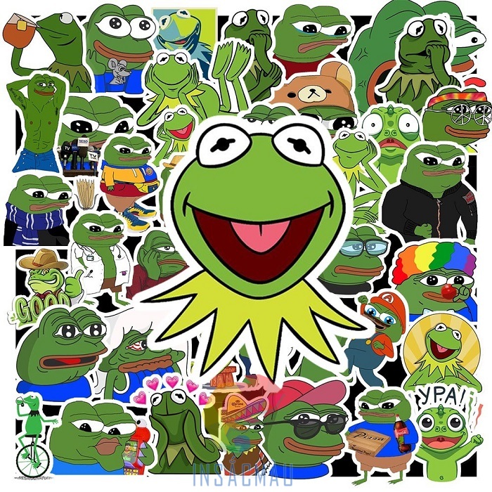 Mẫu sticker ếch xanh đáng yêu