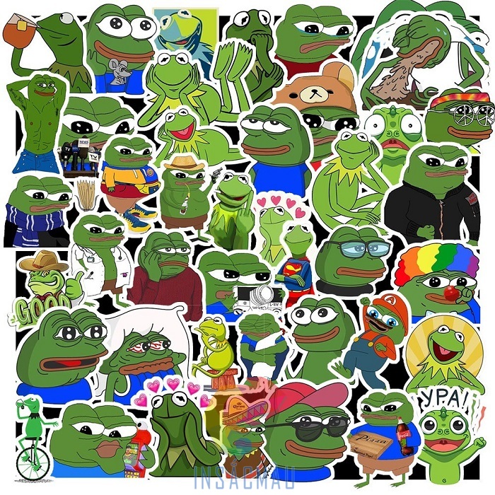 Mẫu sticker con ếch xanh dễ thương