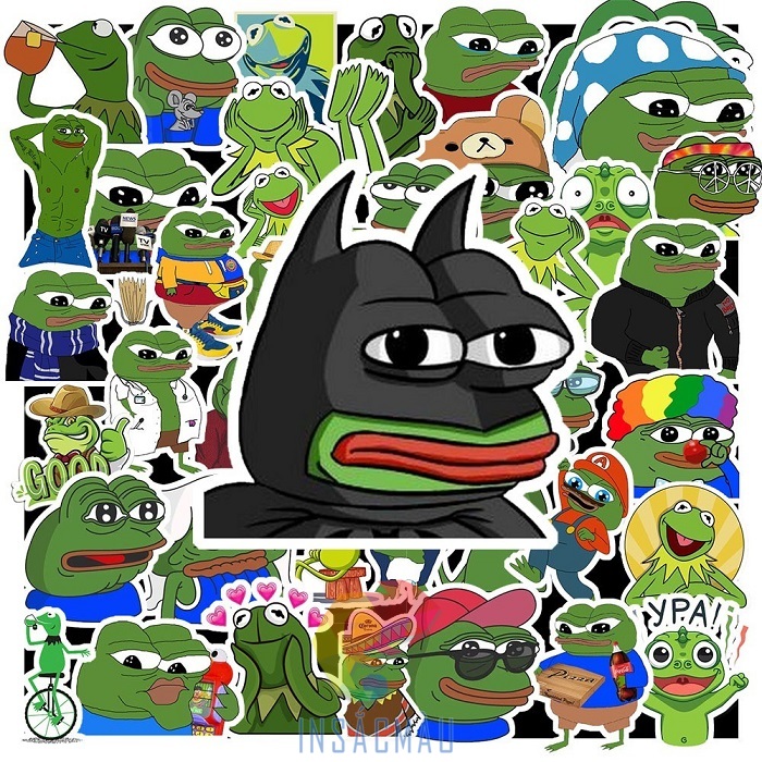 Mẫu sticker con ếch xanh batman
