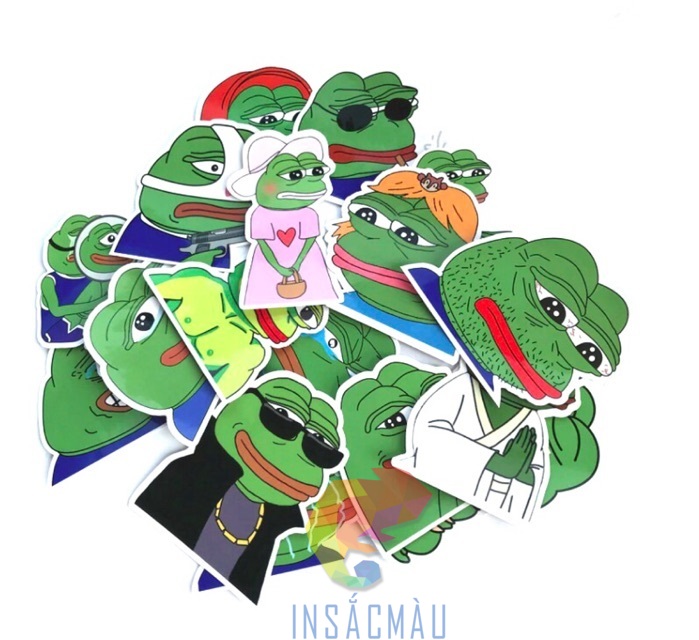 Mẫu sticker ếch xanh đẹp, bắt mắt