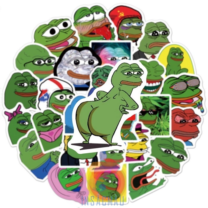 Mẫu sticker con ếch xanh dễ thương