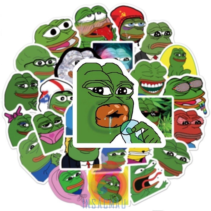 Các mẫu sticker ếch xanh độc đáo