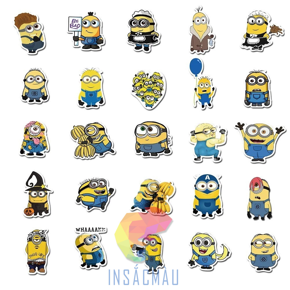 30+ Mẫu Sticker Minion Cute, Hài Hước, Đáng Yêu