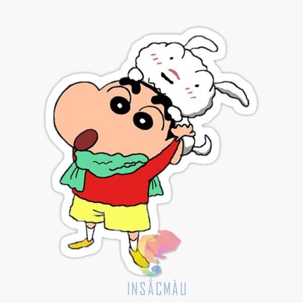 Mẫu sticker Shin với bạn