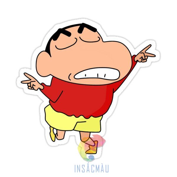 Mẫu sticker Shin say Hi