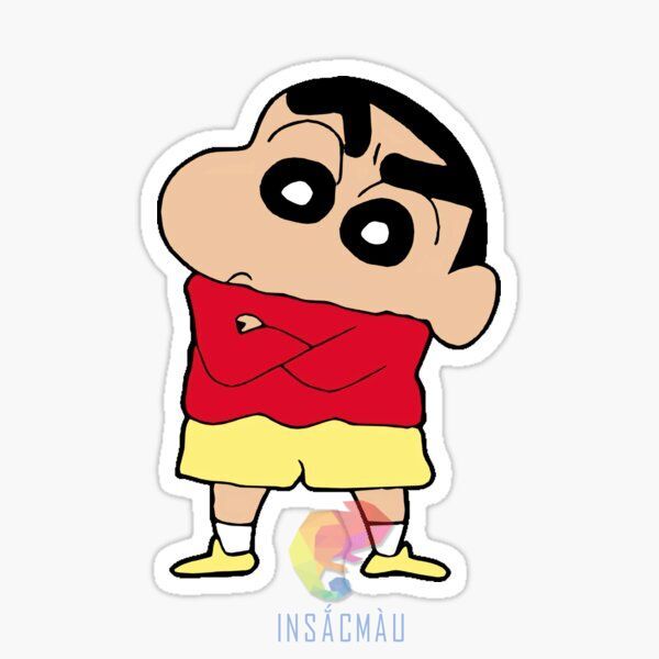 Mẫu sticker Shin biểu cảm suy ngẫm