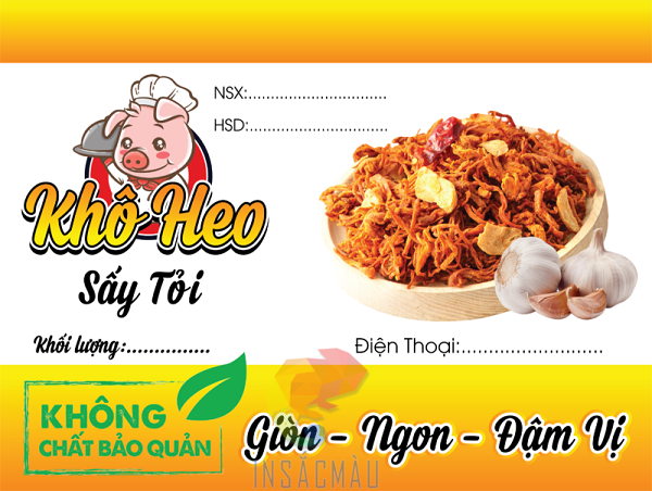 Công nghệ in tem nhãn khô heo tại In Sắc Màu