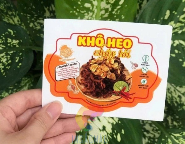 Mẫu tem khô heo bế theo thiết kế