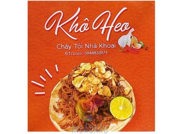 Mẫu tem nhãn khô heo đẹp, chất lượng