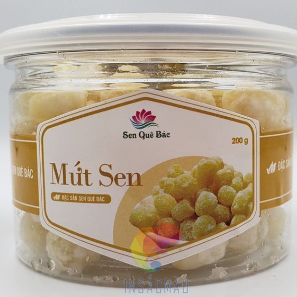In Tem Nhãn Mứt Hạt Sen 19 tem nhãn mứt hạt sen